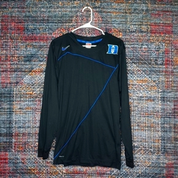 Nike ELITE mens Duke Blue Devils sewn warm up shooting shirt S EUC - Picture 1 of 11